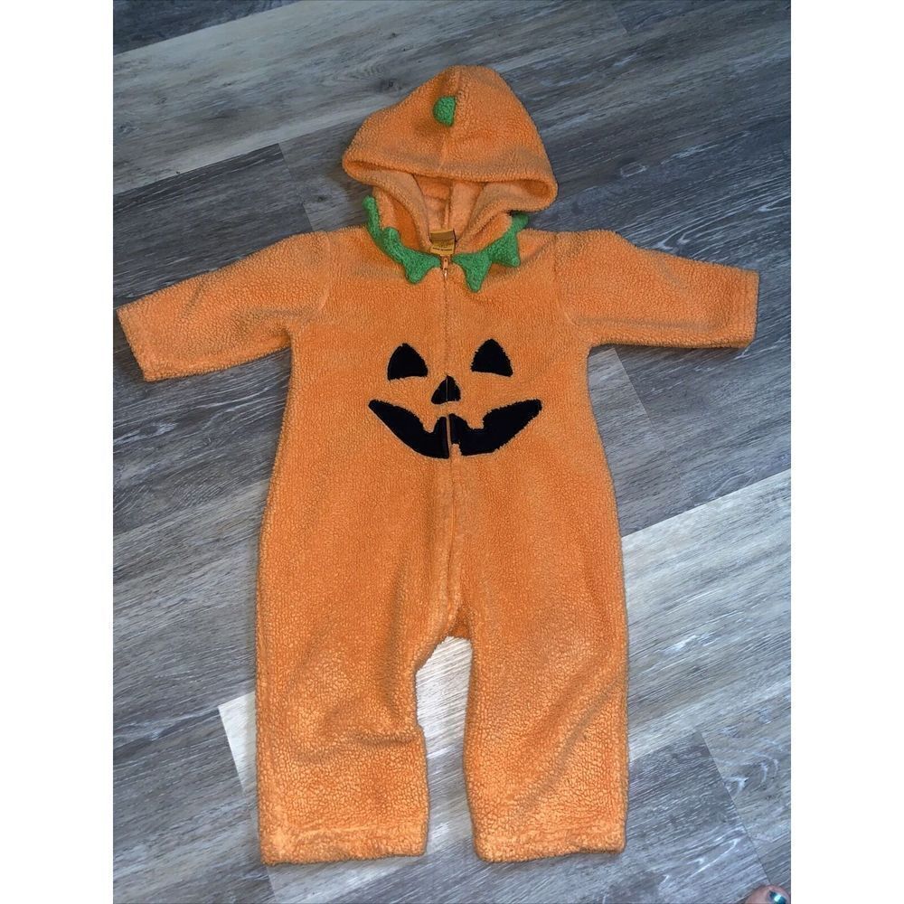 Jack o Lantern 12 Month Outfit Costume w Hood Warm Halloween